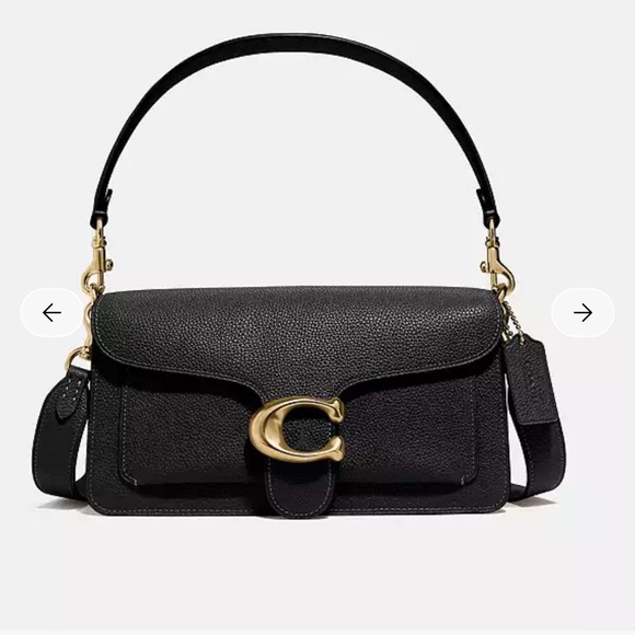 Coach Handbags - Coach Black Shoulder Bag with Gold Accent